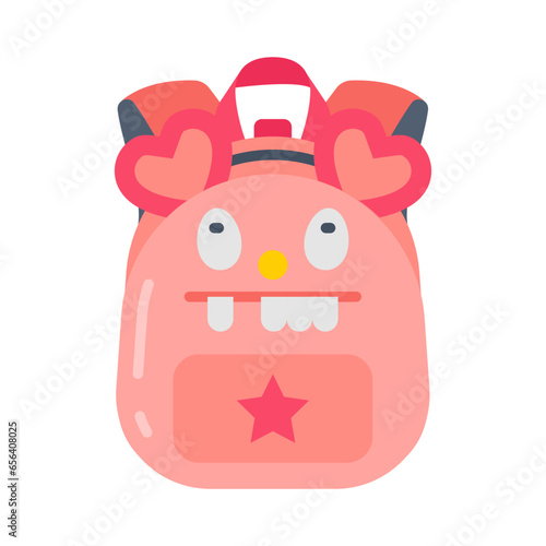 Bag pack icon in vector. Illustration
