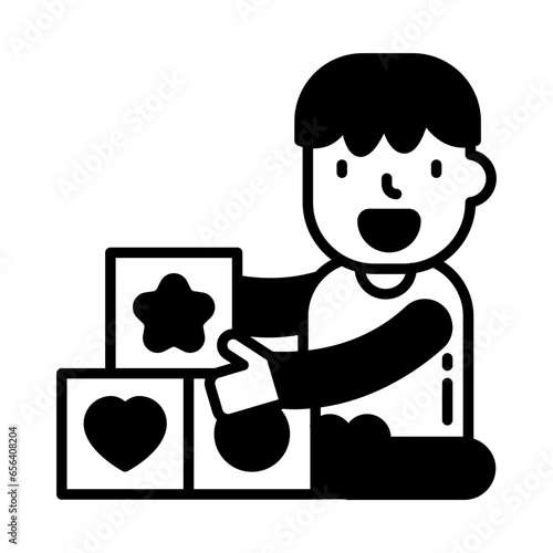 Playtime icon in vector. Illustration