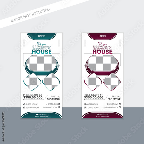 Creative modern rack card design template