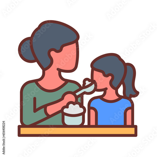 Feeding icon in vector. Illustration