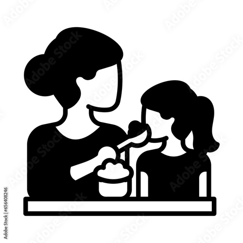 Feeding icon in vector. Illustration