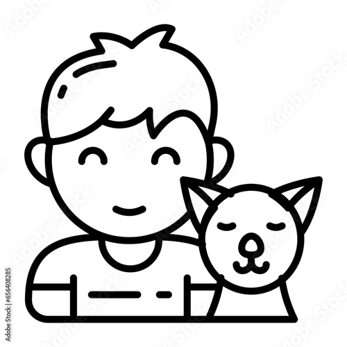 Pet icon in vector. Illustration