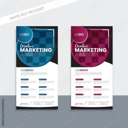 Creative modern rack card design template