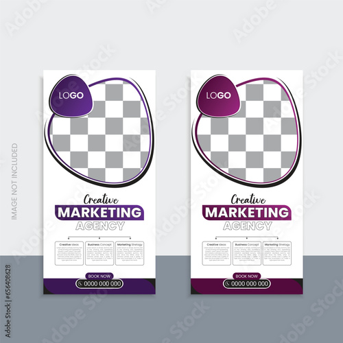 Creative modern rack card design template