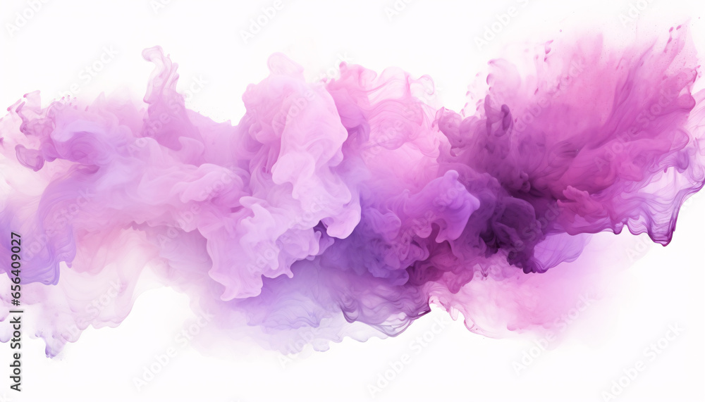 Fototapeta premium Pink and Purple Clouds on White