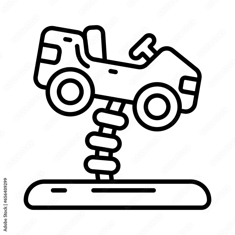 Playground Car icon in vector. Illustration Playground Car icon in vector. Illustration