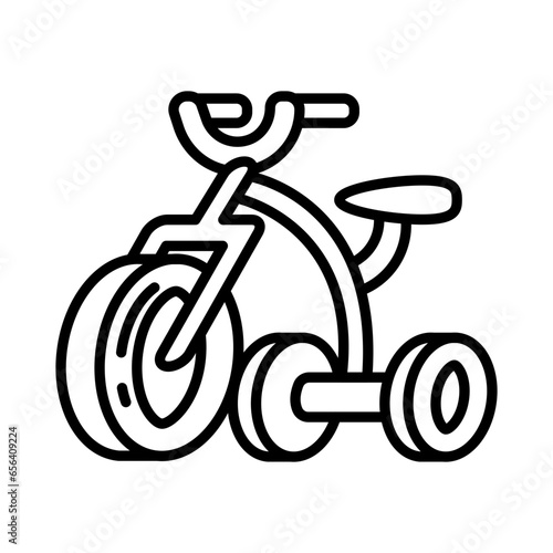 Tricycle icon in vector. Illustration