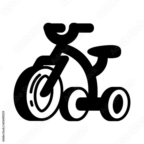 Tricycle icon in vector. Illustration