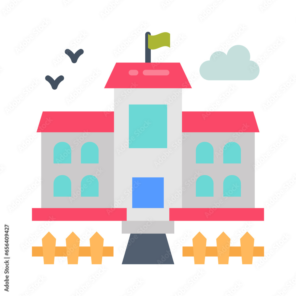 Fototapeta premium Kindergarten icon in vector. Illustration
