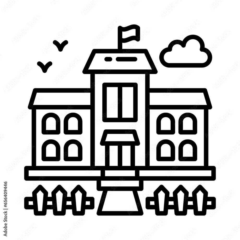 Kindergarten icon in vector. Illustration