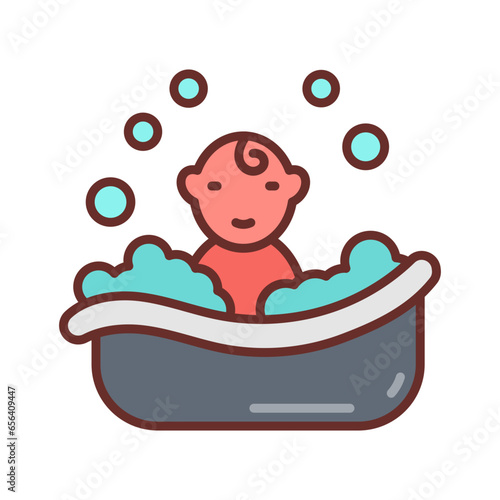 Bathing icon in vector. Illustration