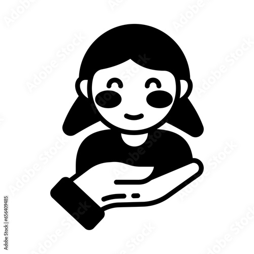 Children Adoption icon in vector. Illustration