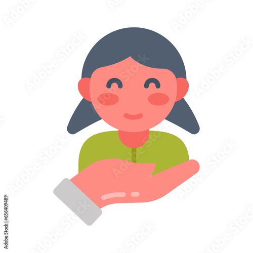 Children Adoption icon in vector. Illustration