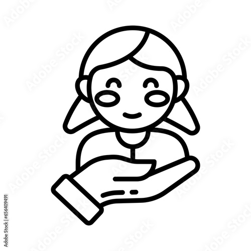 Children Adoption icon in vector. Illustration