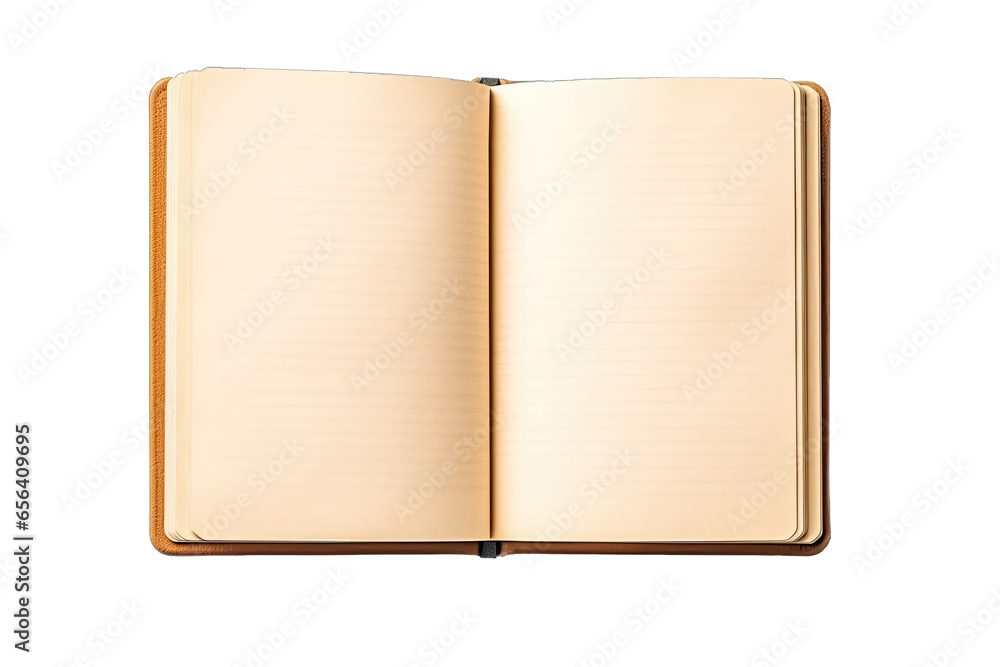 An open blank lined notebook isolated as PNG. An open blank lined notebook isolated as PNG.