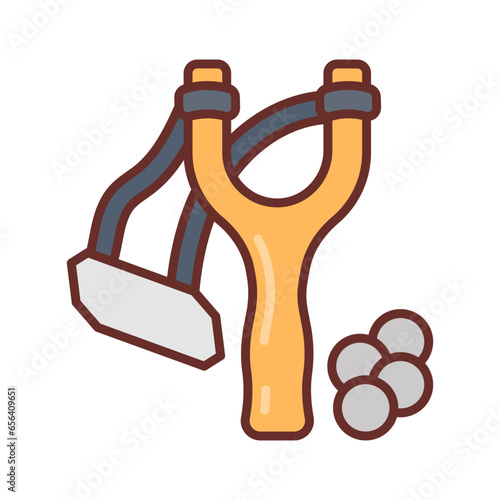 Slingshot icon in vector. Illustration