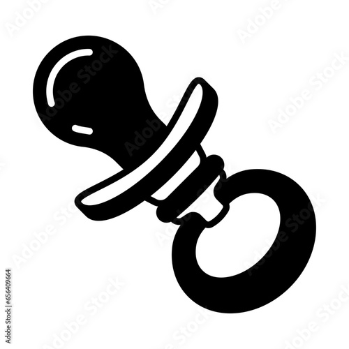 Pacifier icon in vector. Illustration