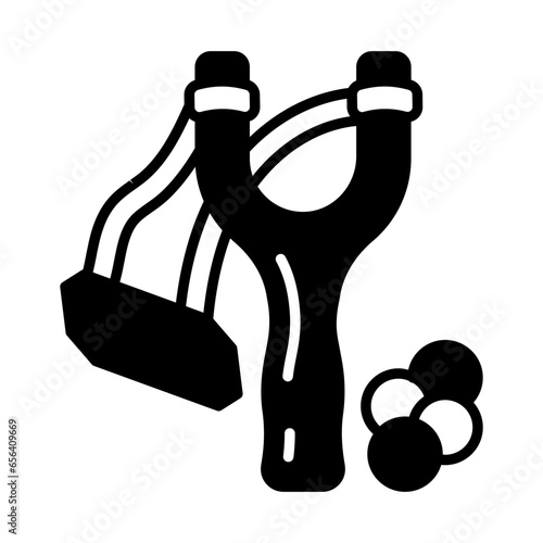 Slingshot icon in vector. Illustration