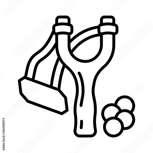 Slingshot icon in vector. Illustration