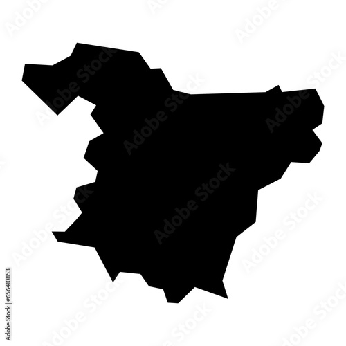 Bouira province map, administrative division of Algeria.