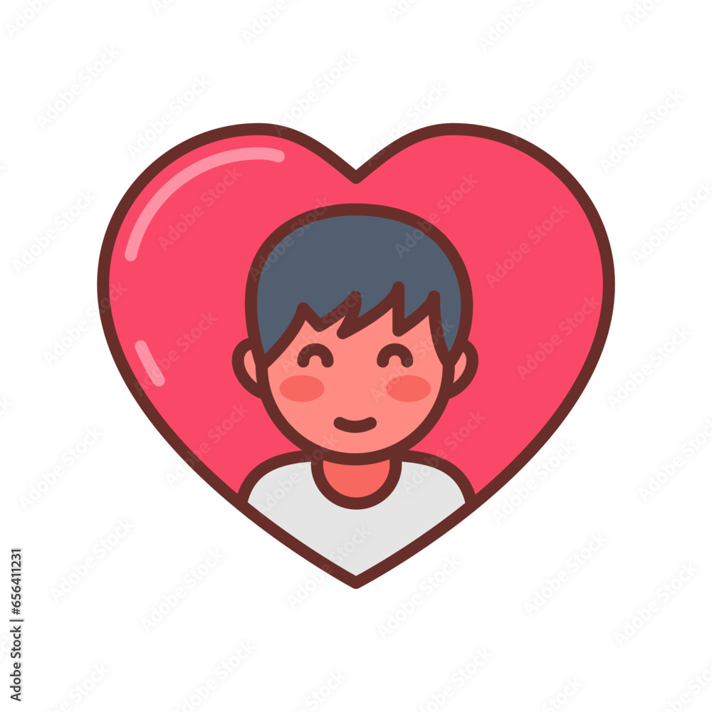 Love Children icon in vector. Illustration Love Children icon in vector. Illustration