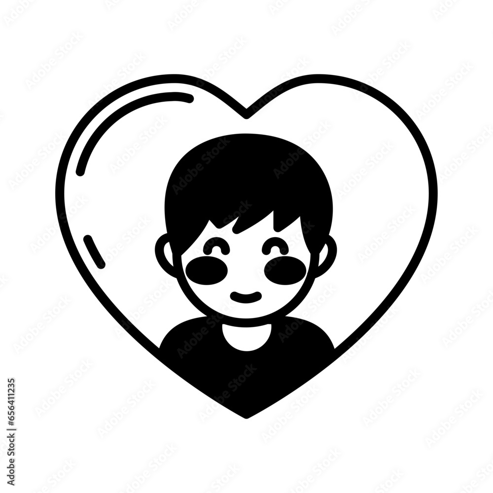Love Children icon in vector. Illustration Love Children icon in vector. Illustration