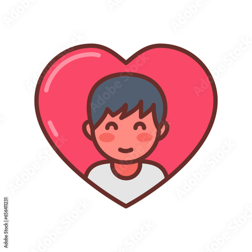 Love Children icon in vector. Illustration
