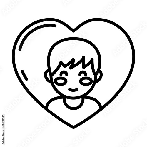 Love Children icon in vector. Illustration