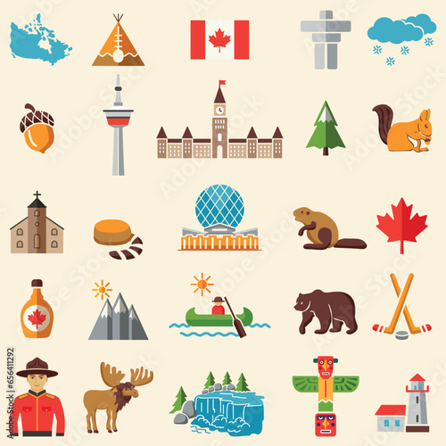 A set of canada icons