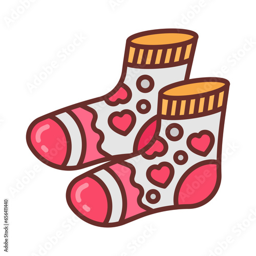 Socks icon in vector. Illustration