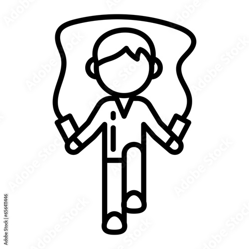 Jump Rope icon in vector. Illustration