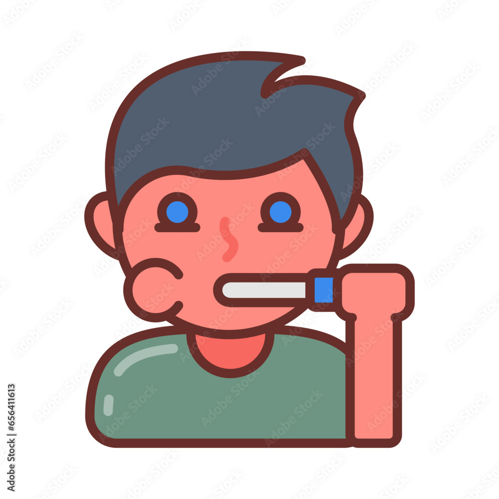 Brushing Teeth icon in vector. Illustration