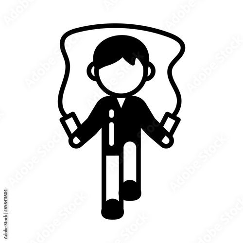 Jump Rope icon in vector. Illustration