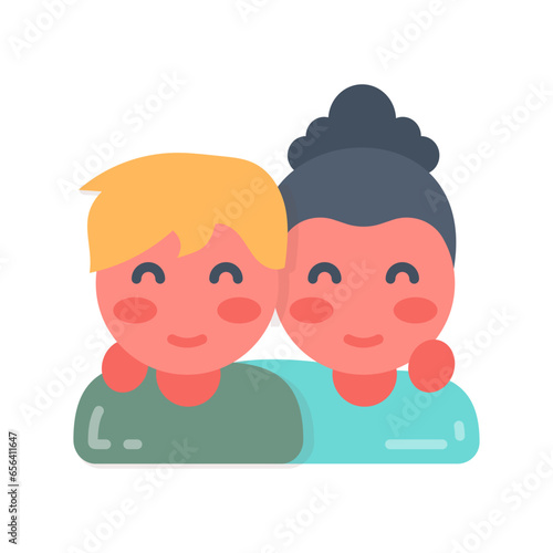 Friends icon in vector. Illustration