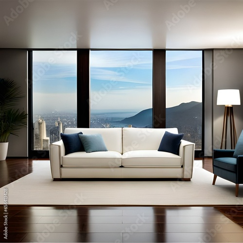 modern living room with fireplace sofa © Ahsan