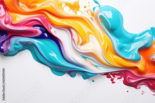 Multicolored wavy liquid background. Colorful background with paints texture