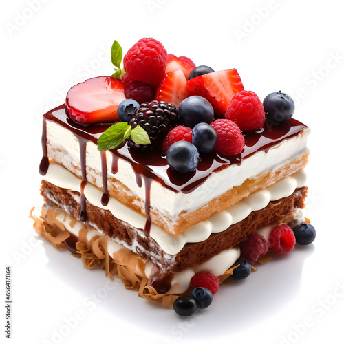 cake with berries