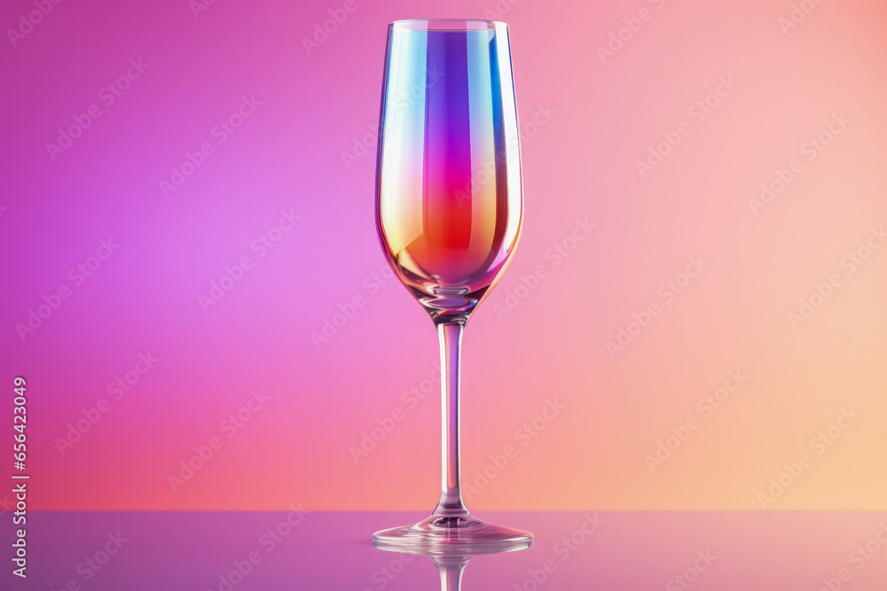 Glass for wine isolated on vibrant background Glass for wine isolated on vibrant background