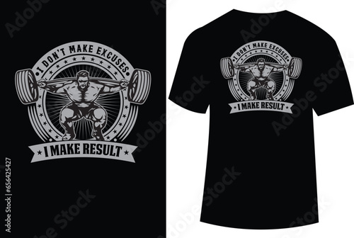Vector illustration for gym or fitness t shirt design