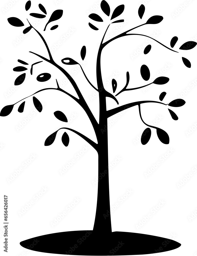 Obraz premium Winterbaum-Icons: Frostige Symbolik und Eisige Ästhetik