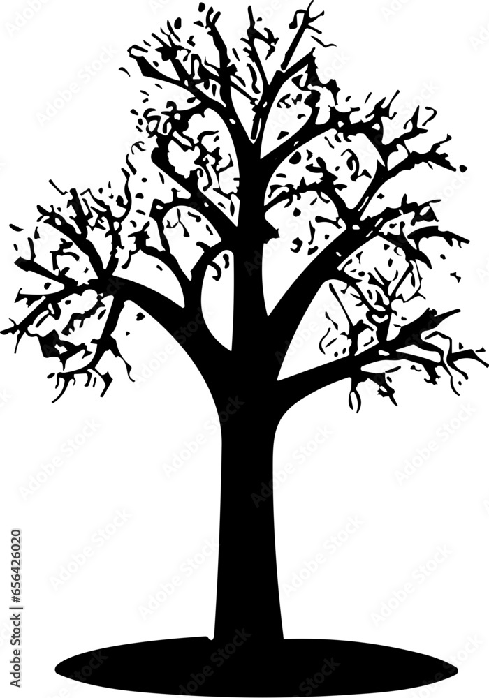 Obraz premium Winterbaum-Icons: Frostige Symbolik und Eisige Ästhetik