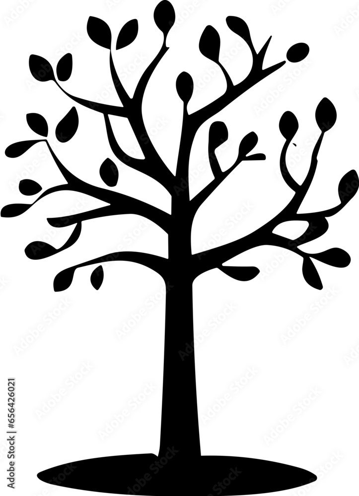 Obraz premium Winterbaum-Icons: Frostige Symbolik und Eisige Ästhetik