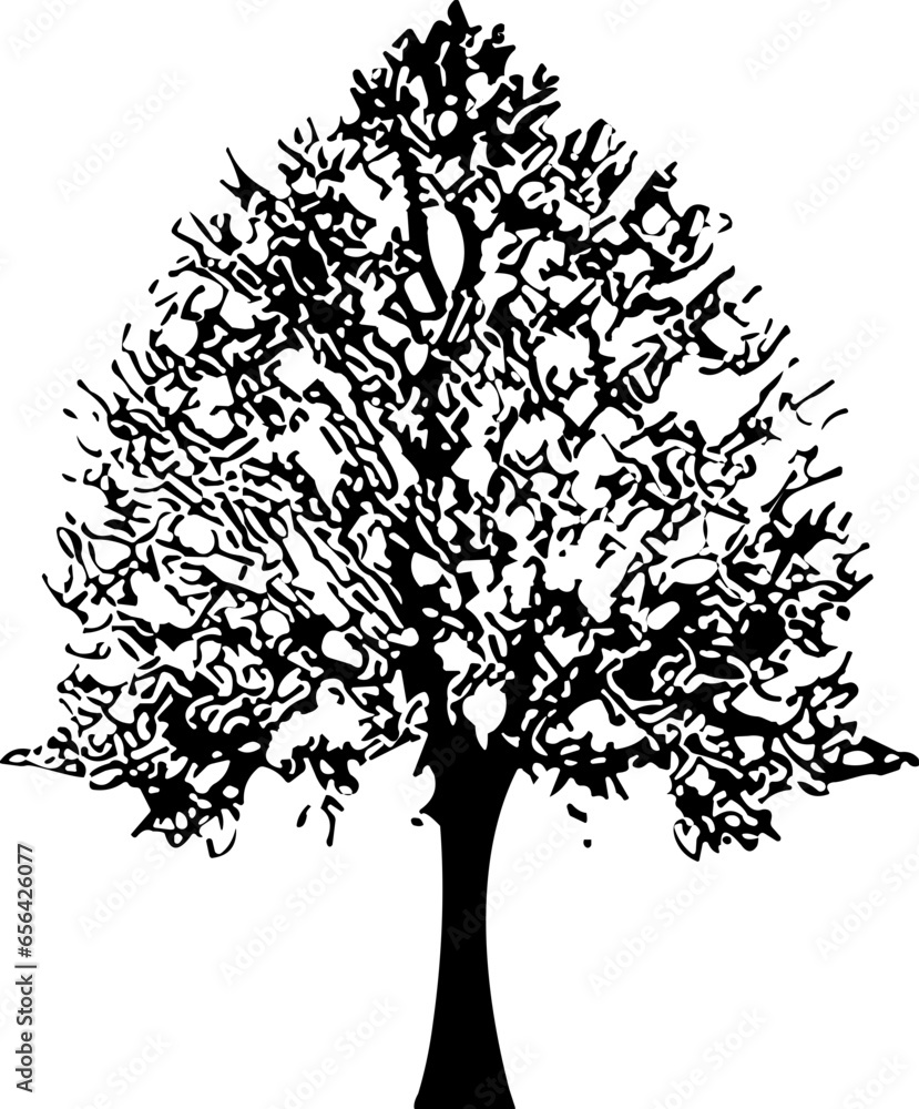 Fototapeta premium Winterbaum-Icons: Frostige Symbolik und Eisige Ästhetik