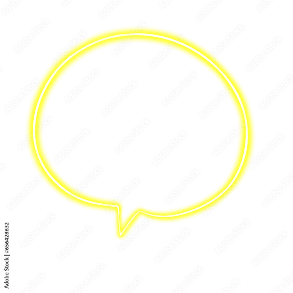 Speech bubble neon effect shape Speech bubble neon effect shape