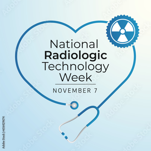 National Radiologic Technology Week design template good for celebration usage. skull bone. radiology illustration. vector eps 10. flat design.