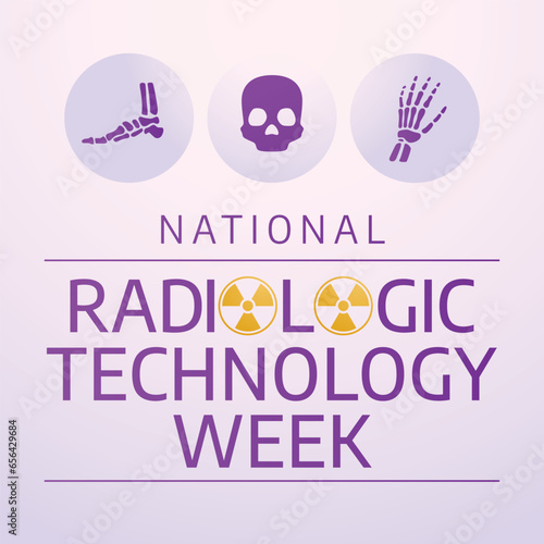 National Radiologic Technology Week design template good for celebration usage. skull bone. radiology illustration. vector eps 10. flat design.