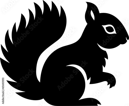Eichhörnchen Icon Silhouette Schwarz Weiß 