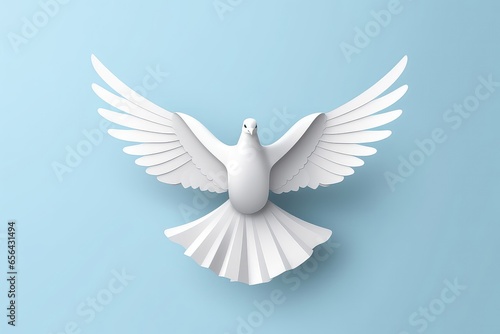 White Bird Symbolizing Peace For International Day Of Peace photo