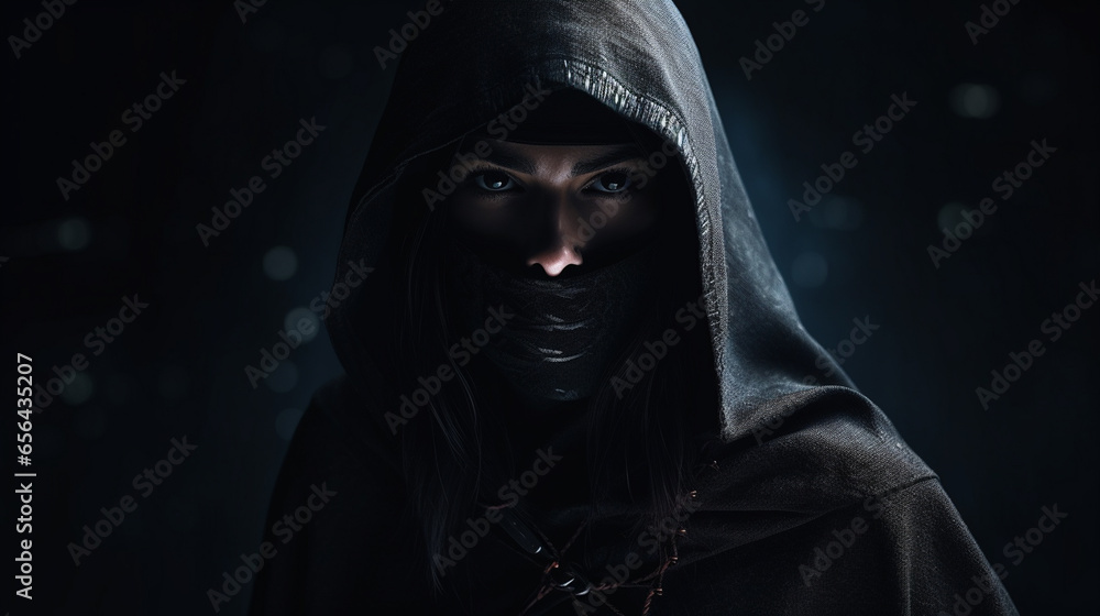  female ninja portrait