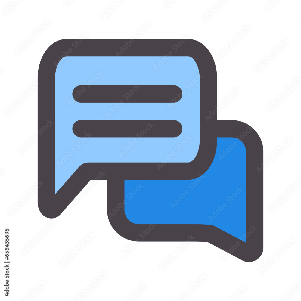 chat flat line icon chat flat line icon